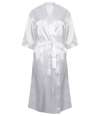 TC054 Towel City Ladies Satin Robe White colour image